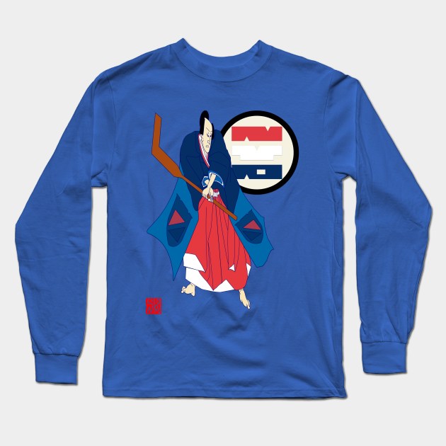 New York Rangers Samurai Long Sleeve T-Shirt by BennySensei